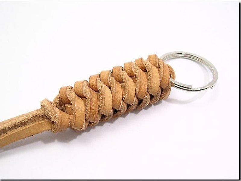 Hand-stitched leather braided leather cord keychain ----- - อื่นๆ - หนังแท้ 