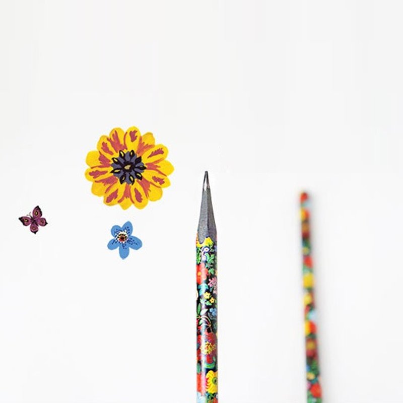 Dessin x 7321 Desgin-Nathalie Lete彩繪2B鉛筆組(3入)-花栗鼠,7321-03279 - 其他書寫用具 - 塑膠 黑色