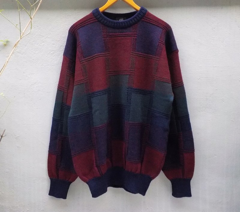 FOAK vintage color being of pure wool sweater - Men's Sweaters - Other Materials Red