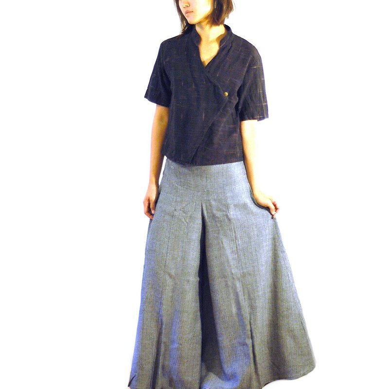 Handmade cotton wide swing skirts - wool - Women's Pants - Other Materials 