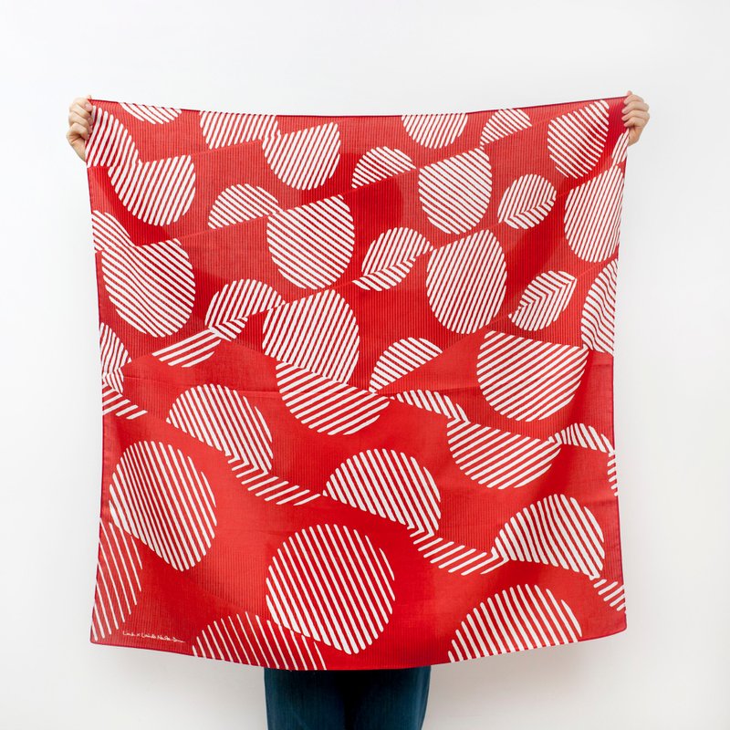 Link Dots Furoshiki 日本風呂敷 - Rust - 側背包/斜背包 - 棉．麻 紅色
