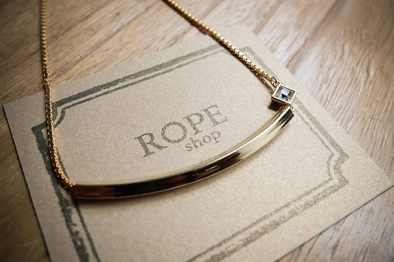 ROPEshop the gentleman [square] necklace. - Necklaces - Other Metals Gold