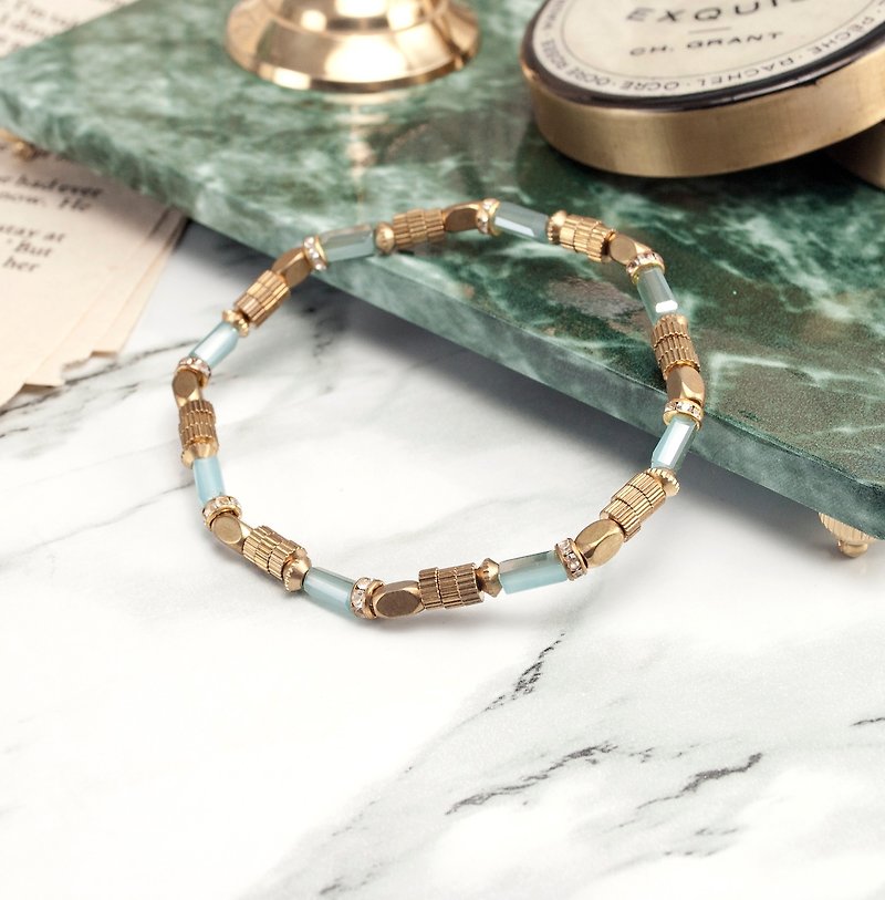 ❈La Don Radon ❈ - Flexible copper bracelet - blue water - Bracelets - Other Metals Gold