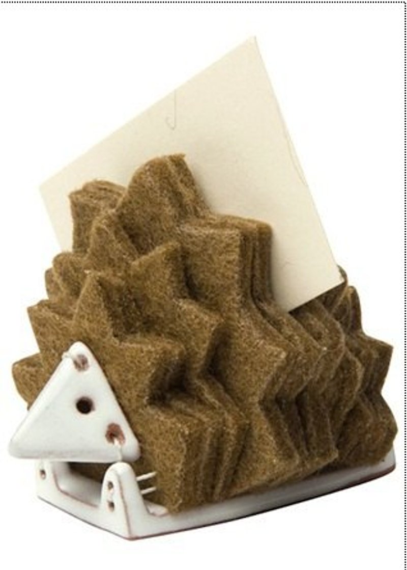 地球樹fair trade-「羊毛氈系列」-刺蝟 造型 名片座 - Folders & Binders - Wool White