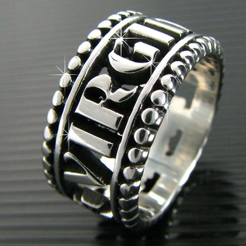 Customized.925 Sterling Silver Jewelry RCW00005-Crown Name Ring - แหวนทั่วไป - โลหะ 