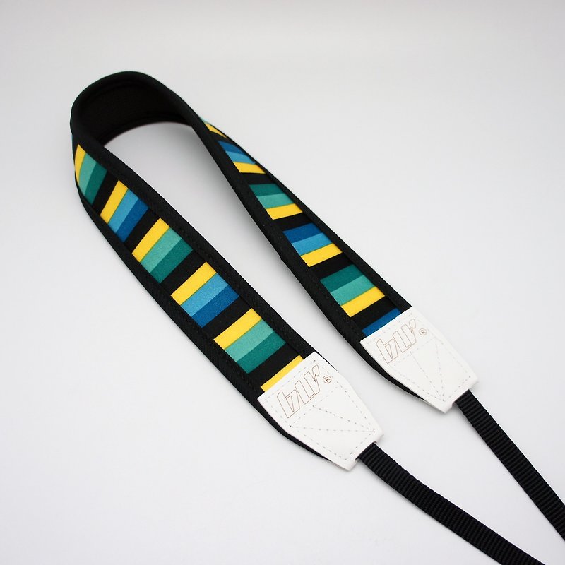 BLR Handmade Reduce stress Camera strap [ Green & Yellow Line ] - Camera Straps & Stands - Other Materials Green