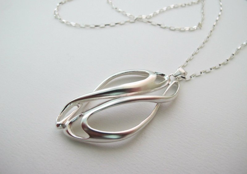 s925 Sterling Silver Necklace-Dual Fly Dual Fly - สร้อยคอ - เงินแท้ สีเงิน