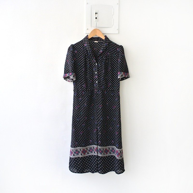 │Slowly│ microlens summer girl vintage dress │vintage. Dresses forest. Retro. England. Art. Japanese girl. Classical - One Piece Dresses - Other Materials Black