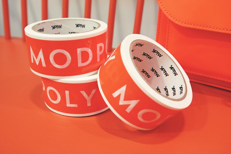 MODPOLY PACKING TAPE | Modern Poly homemade tape - อื่นๆ - พลาสติก สีส้ม