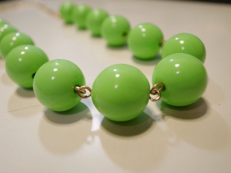 Sentimental Love Necklace (Sprout Green) - สร้อยคอ - อะคริลิค สีเขียว