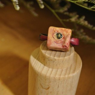 [T-C] Ring leather, cowhide, Japanese white porcelain, limited edition, natural glaze color, infinite, not greasy, high temperature firing at 1350 Celsius