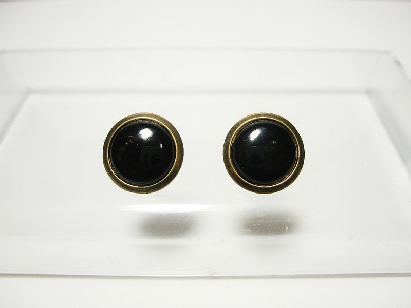 [Nappe] /NO.20/ earrings - ต่างหู - พลาสติก สีดำ