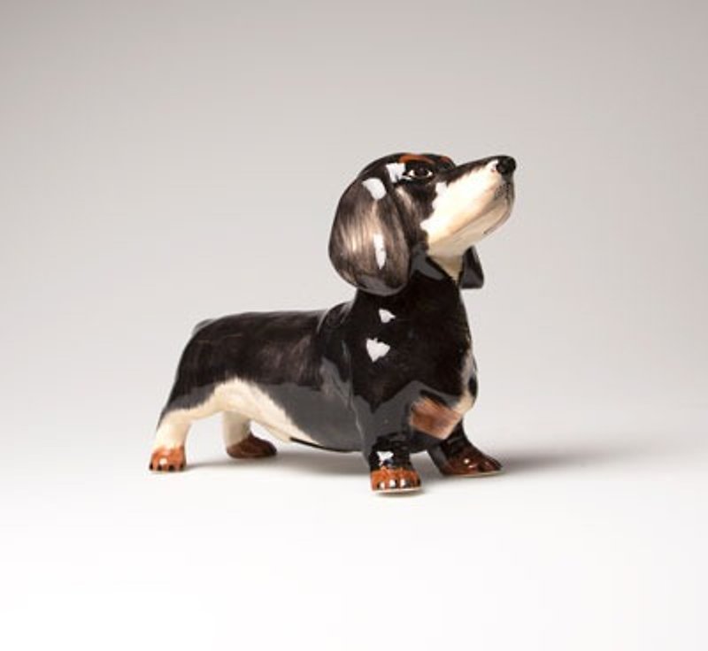 SUSS-英國可愛高質感 臘腸狗/達克斯獵犬造型存錢筒---現貨免運 - 存錢筒 - 其他材質 黑色