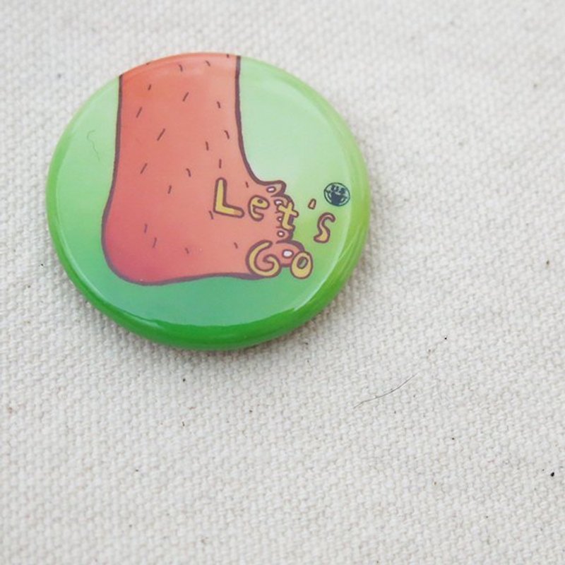 Badge [ Let's GO ] - Badges & Pins - Other Metals Green