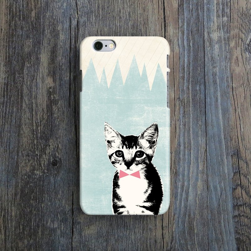 Cute Kitten - Designer iPhone Case. Pattern iPhone Case. - เคส/ซองมือถือ - พลาสติก สีน้ำเงิน