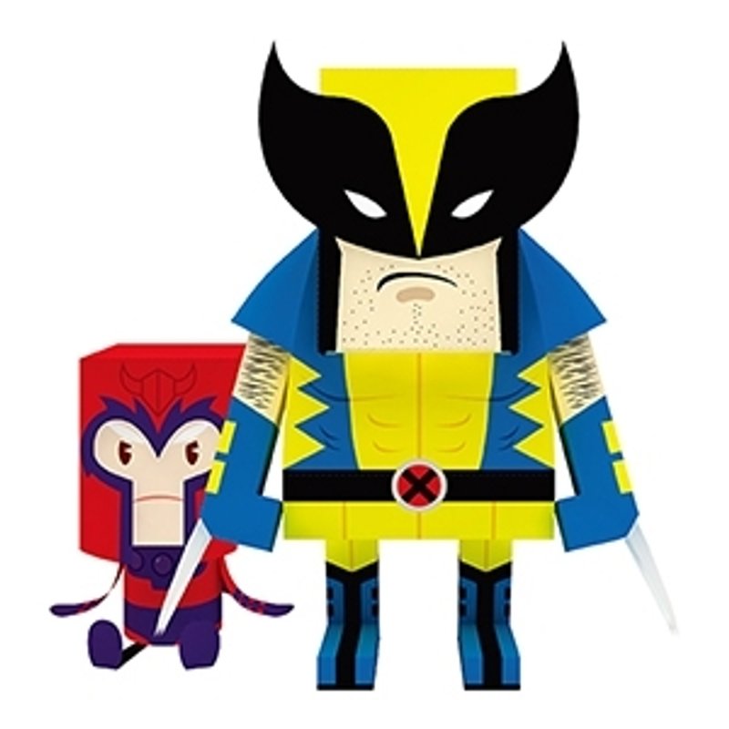 創意 紙 模型 玩具 公仔 MOMOT [ 漫威 英雄 系列 ] Wolverine 金鋼狼 - 其他 - 紙 黃色