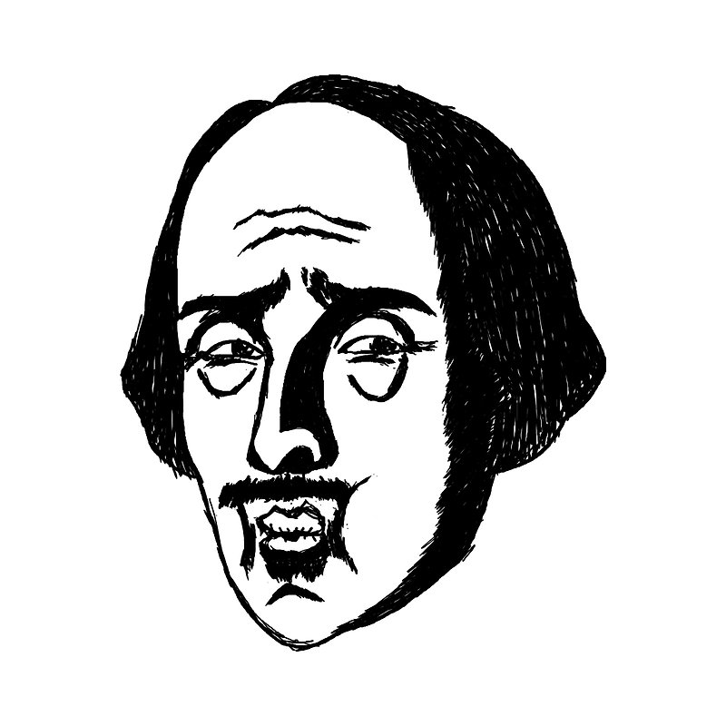[Shakespeare in anger] Square wood rubber stamp - Stamps & Stamp Pads - Wood Black