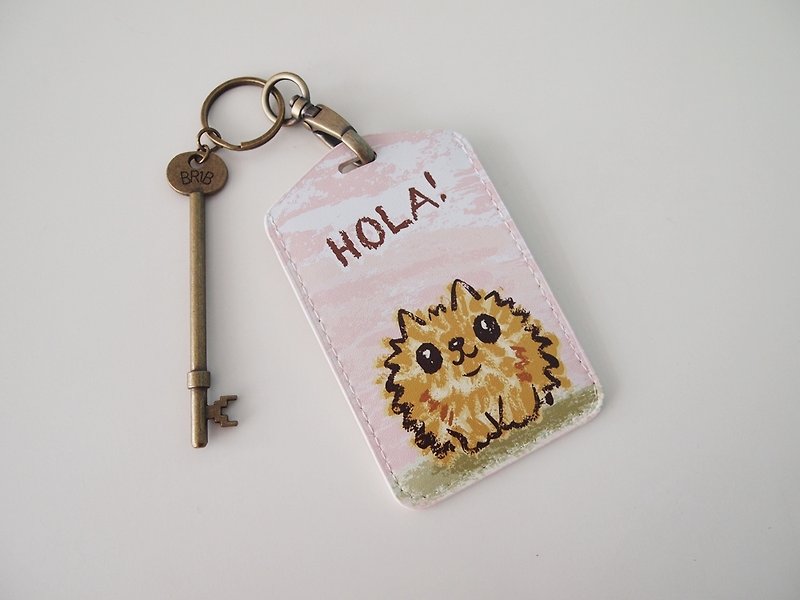 Multi-function card holder key ring-Hola! Bomei - ID & Badge Holders - Genuine Leather 