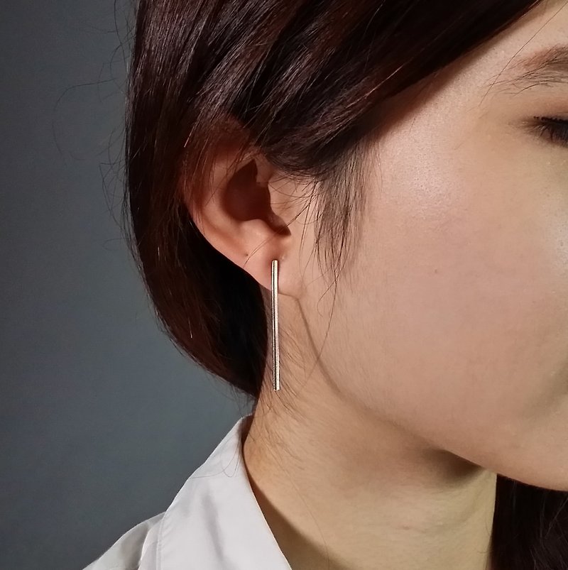 Geometry collection sterling silver earrings - ต่างหู - เงินแท้ สีเงิน