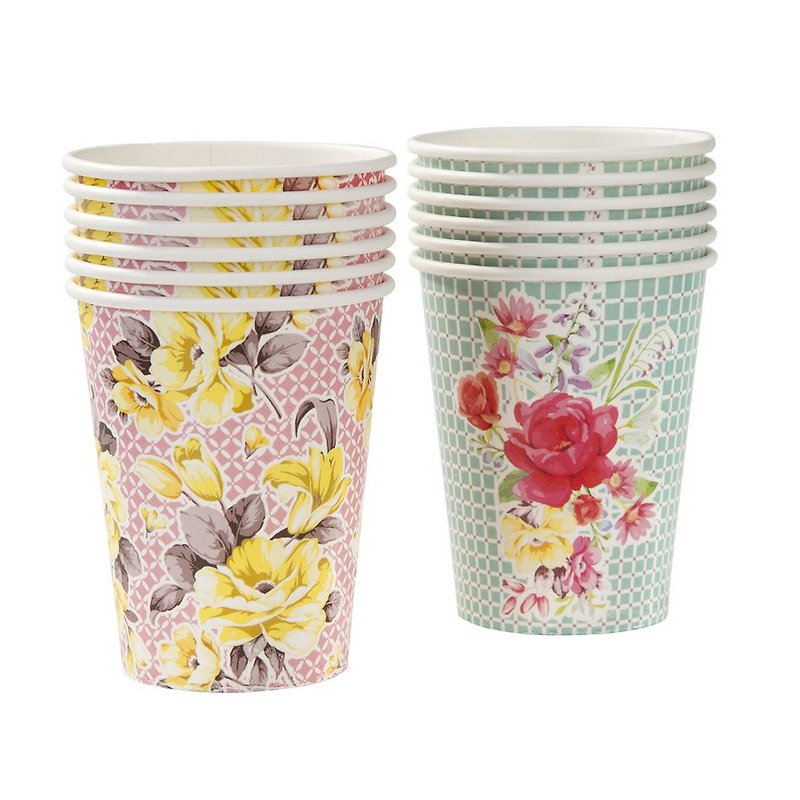 Wonderful Taste Paper Cup British Talking Tables Party Supplies - Teapots & Teacups - Paper Multicolor