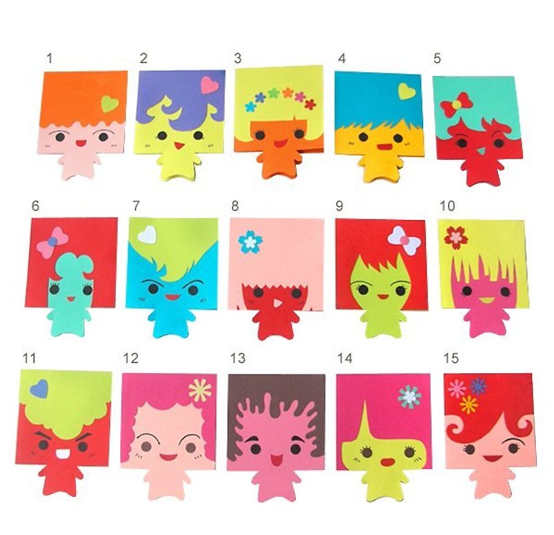 Handmade card style _ cute character small card... small gift card - Cards & Postcards - Paper Red
