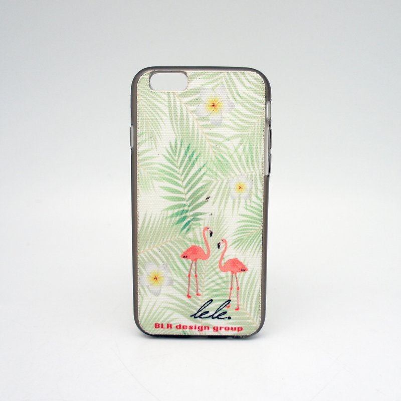 BLR calico phone shell FabShell for iPhone6 ​​LELE joint paragraph flamingo IT08 - เคส/ซองมือถือ - วัสดุอื่นๆ สีเขียว
