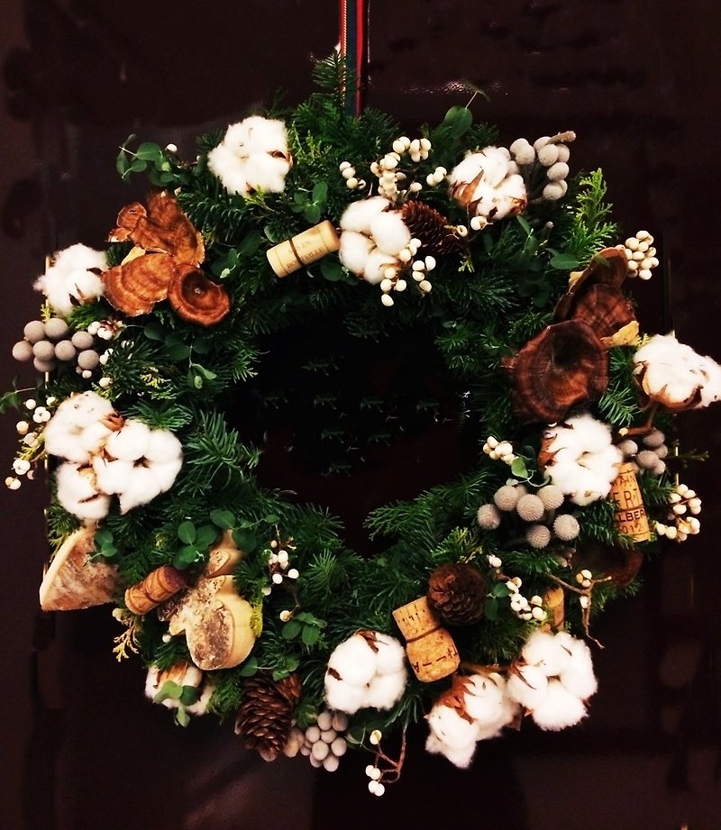 Classical Nobesson Handmade Wreath - ของวางตกแต่ง - ไม้ สีเขียว