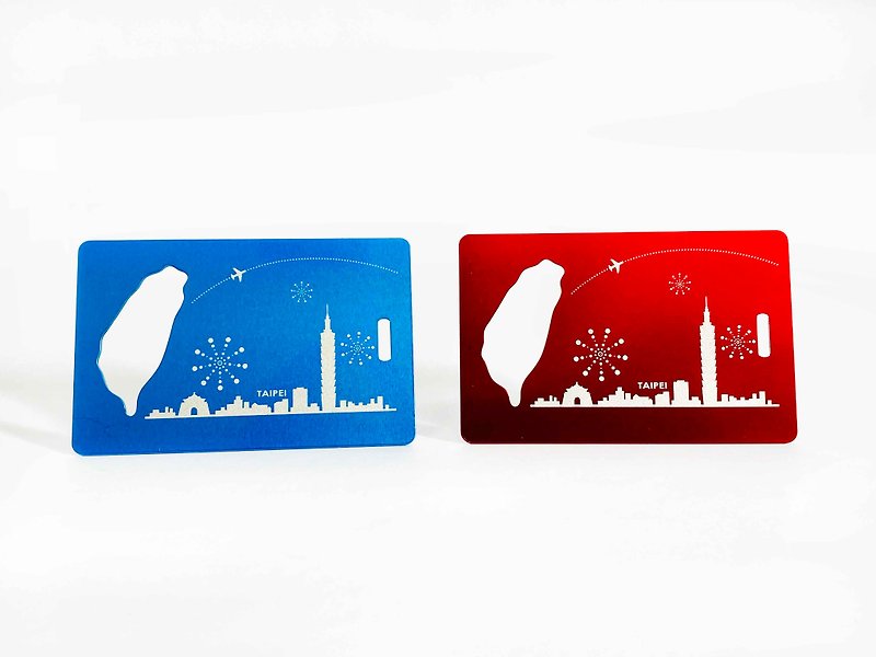 Taiwan Luggage Tag Opener_Sky Line_Taipei_2colors - Luggage Tags - Stainless Steel Multicolor