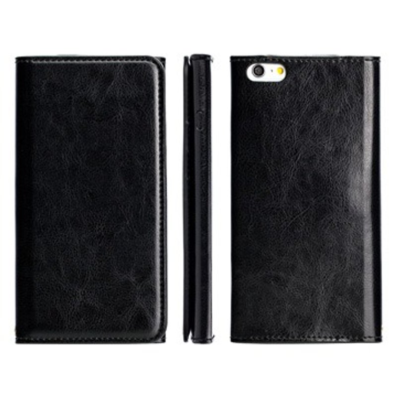 SW iPhone 6/6S Plus dedicated CALM leather holster - black (4716779655254) - Phone Cases - Genuine Leather Black
