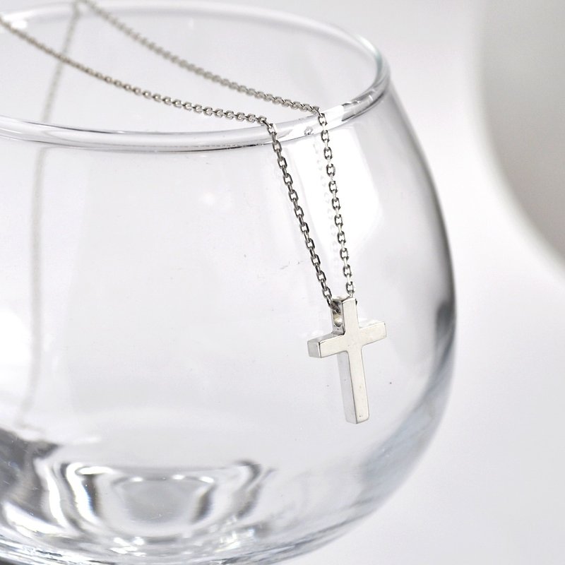 Sterling Silver Cross Necklace - Necklaces - Sterling Silver Silver