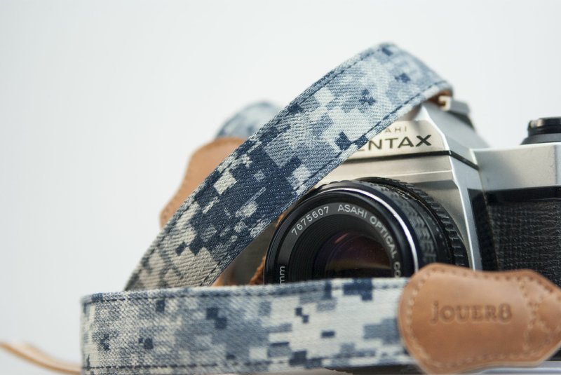 Digital camera strap 2.5 Camouflage Relaxation - Camera Straps & Stands - Cotton & Hemp Blue