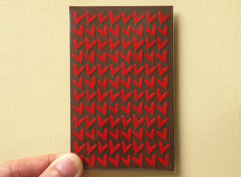 Heart Stickers - สติกเกอร์ - วัสดุกันนำ้ สีแดง