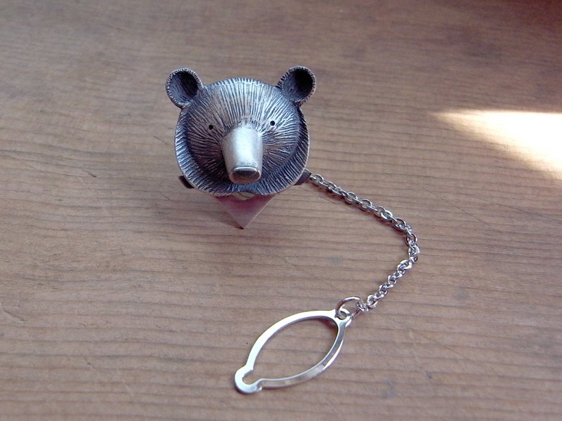 Formosan black bear Formosan black bear - silver pin / Do not pin tie clips - Brooches - Other Metals Gray