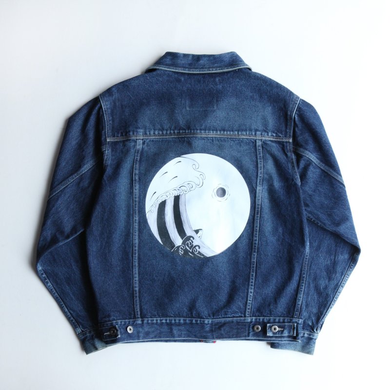 A ROOM MODEL - VINTAGE, CJ-2320 denim jacket Mt. - เสื้อโค้ทผู้ชาย - ผ้าฝ้าย/ผ้าลินิน สีน้ำเงิน