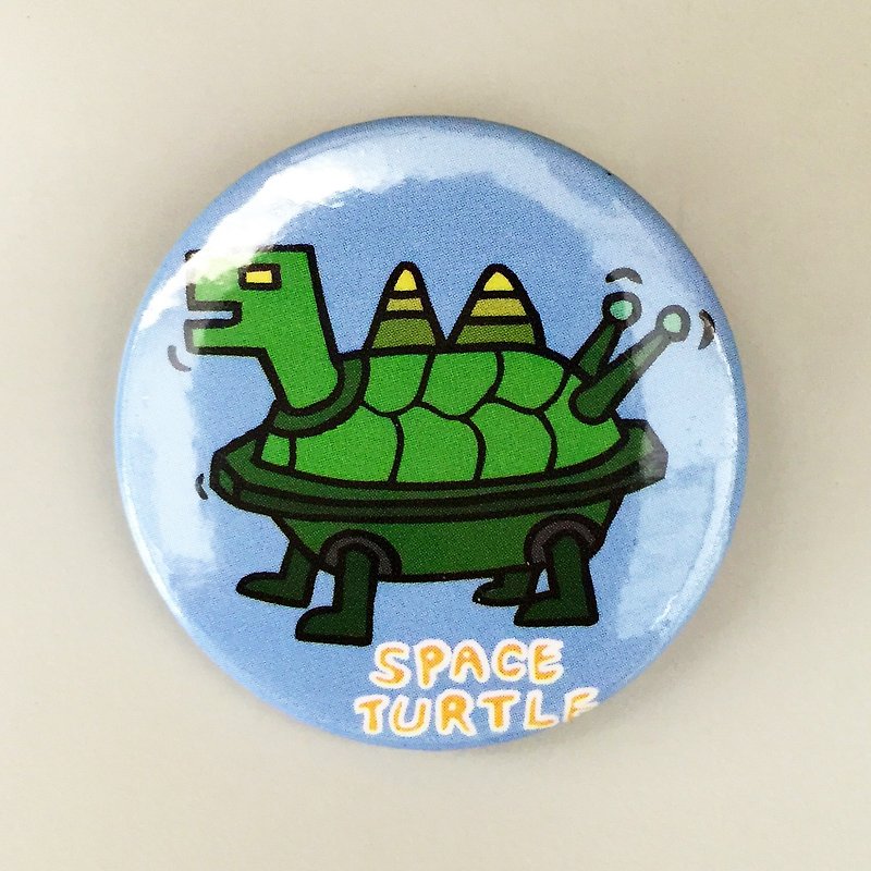 Badge Space Turtle | MonkeyCookie - Badges & Pins - Plastic Blue