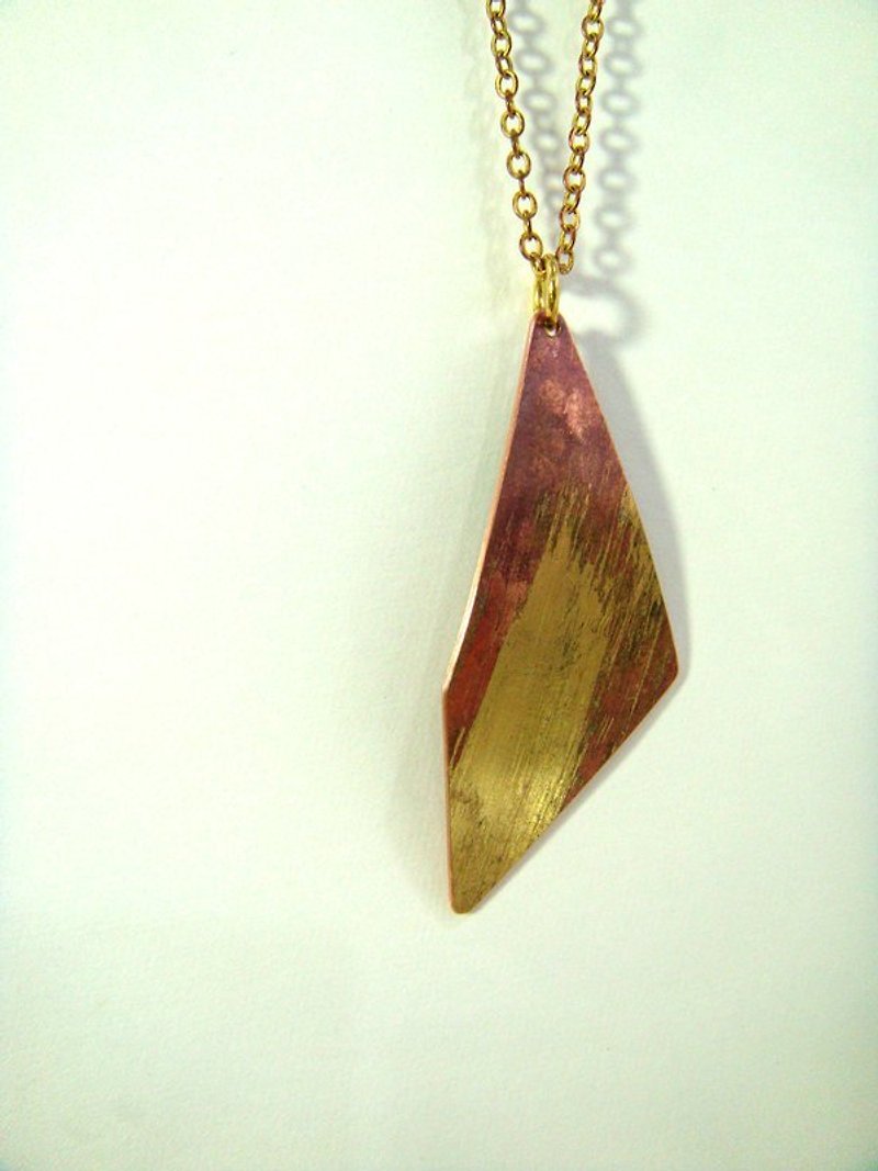] Red Bronze[StUdio geometric necklace 2 - สร้อยคอ - โลหะ สีแดง