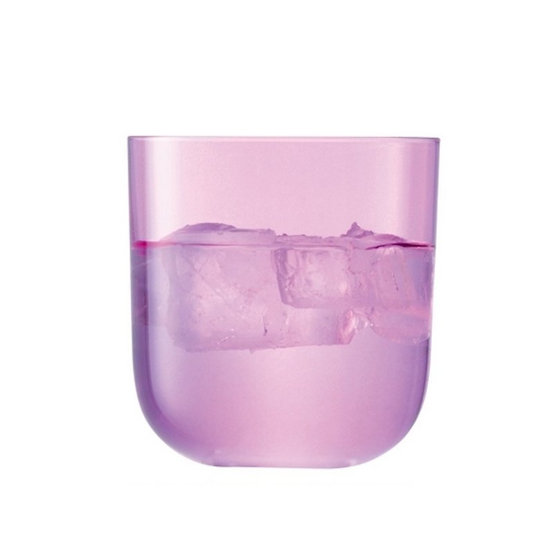 420cc [MSA] handmade glass jewel color (pink and purple) United Kingdom LSA Centro Glass stained glass lettering cups - Bar Glasses & Drinkware - Glass Pink
