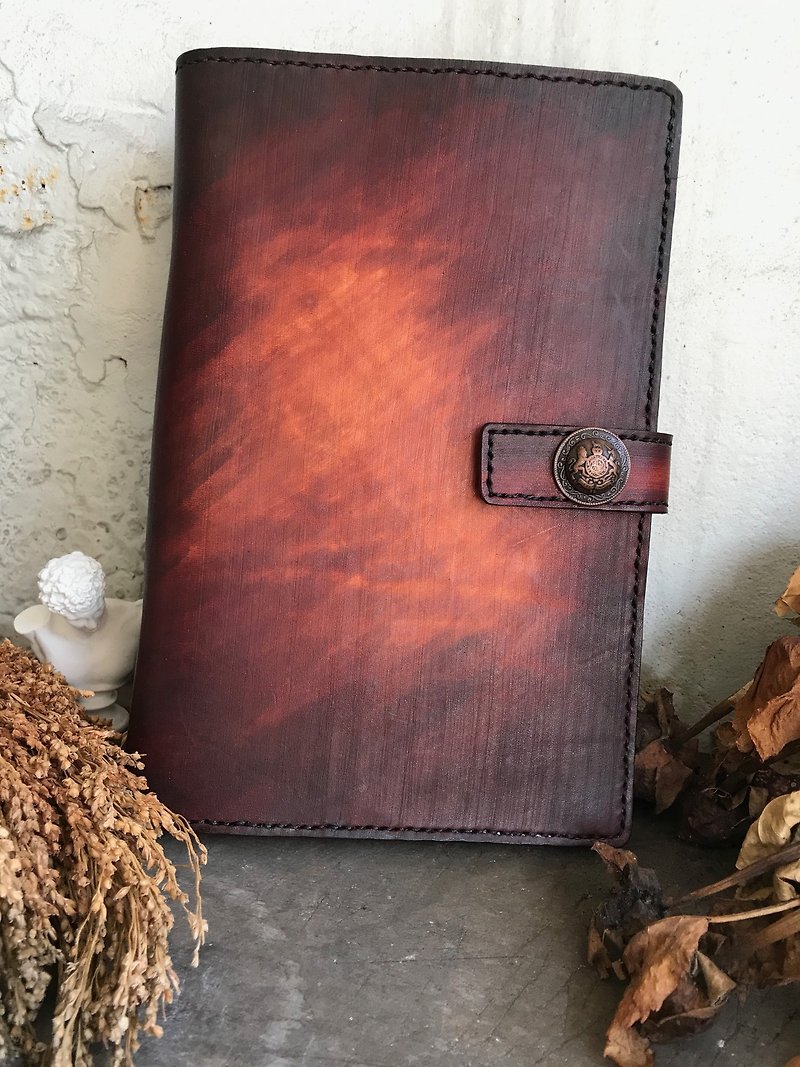 Atwill. Notepad to improve the execution of dedicated notepad / hand-painted cow - Notebooks & Journals - Genuine Leather Brown