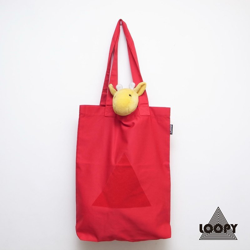 調皮毛三角 / 肩揹包包（售完摟！） - Messenger Bags & Sling Bags - Other Materials Red