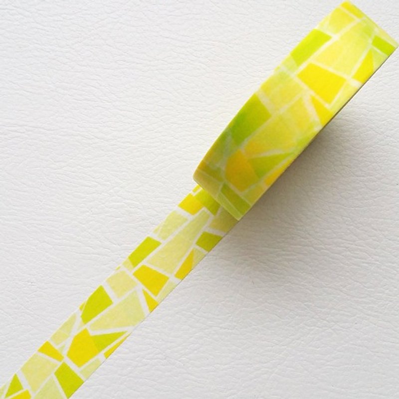 NICHIBAN Petit Joie Masking Tape and paper tape [geometry - Yellow (PJMT-15S013)] - Washi Tape - Paper Yellow