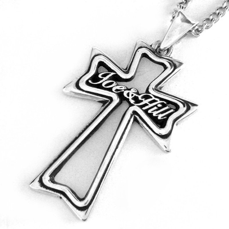 Customized .925 Sterling Silver Jewelry PC00006-Cross Pendant - Necklaces - Other Metals 