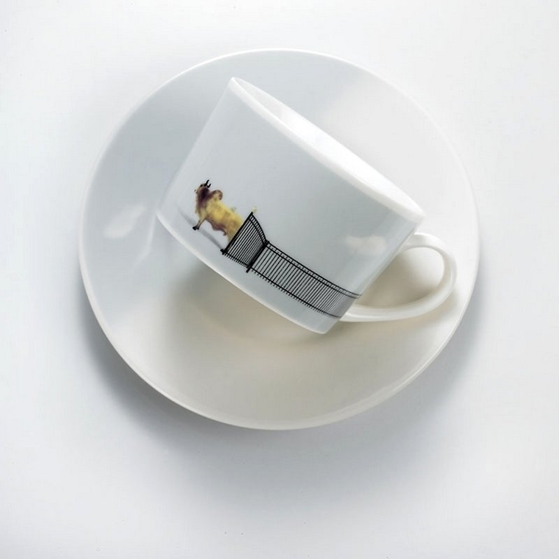 TAISO絵画風コーヒーカップ-双牛 - マグカップ - その他の素材 多色