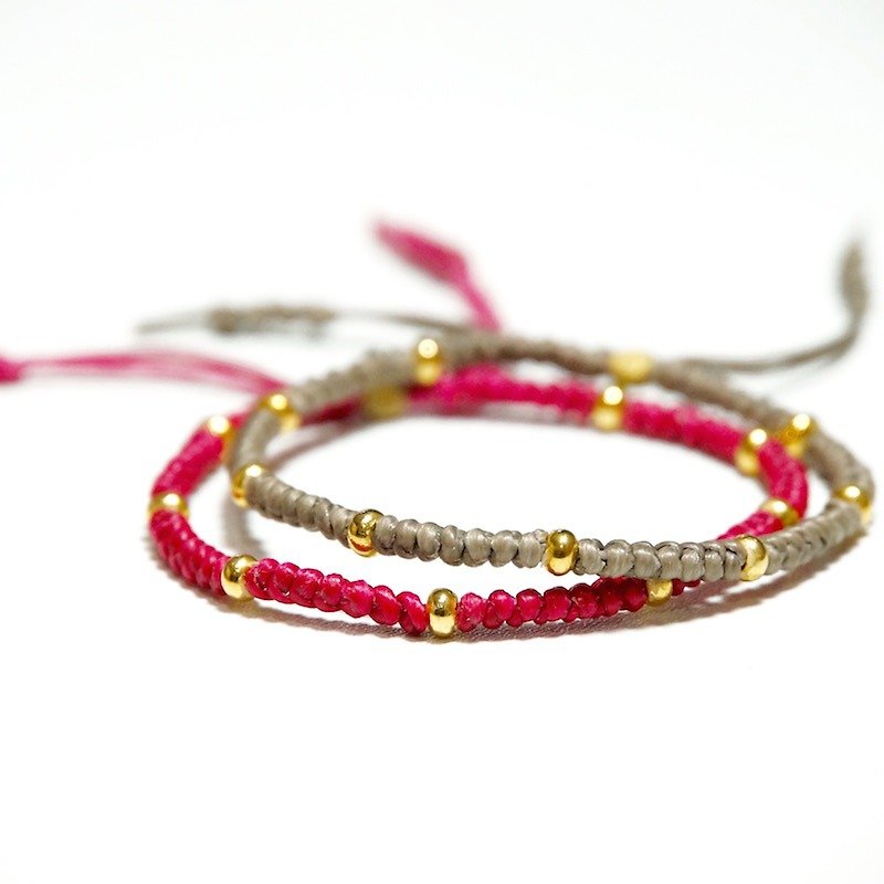ITS-842 [Knitting series, wax line B] lucky bracelet 20 colors optional. - Bracelets - Waterproof Material 