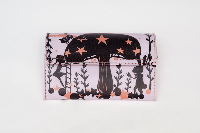 1983ER紙包-愛麗絲蘑菇 - 長短皮夾/錢包 - 紙 粉紅色