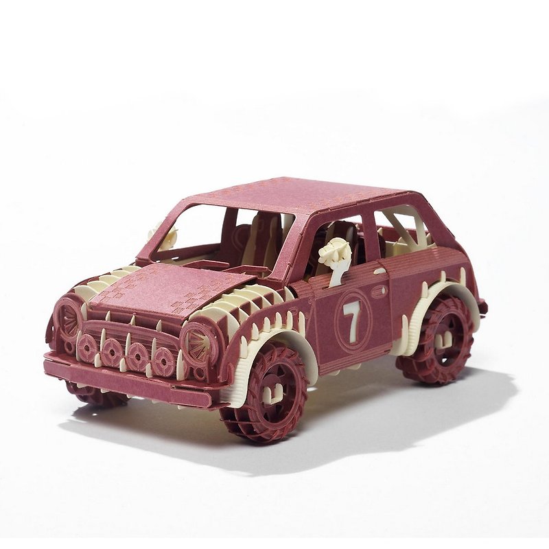 Papero Paper Landscape DIY Mini Model-Rally Car (Purple)/Mini Rally Car (Violet) - Wood, Bamboo & Paper - Paper Purple