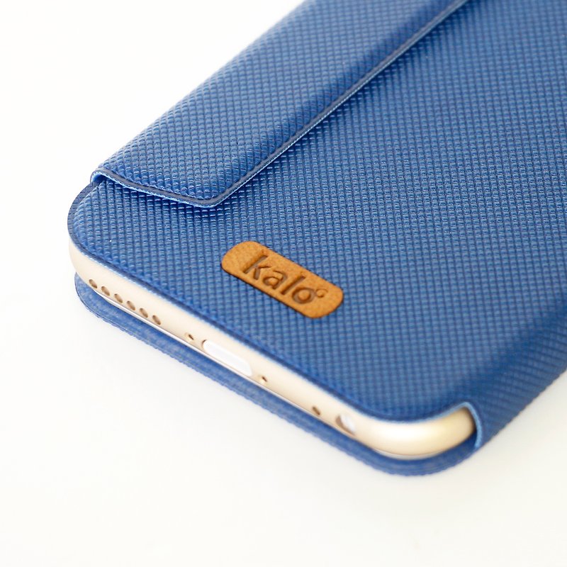 Kalo Carel creative iPhone 6 (4.7-inch) touch-free rollover clamshell holster series (blue sky) - เคส/ซองมือถือ - วัสดุกันนำ้ สีน้ำเงิน