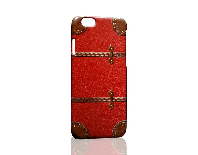 深紅色のスーツケースiPhone Xs最大Xr X 8 7 6 s Plu note 9 S 9電話ケース - スマホケース - プラスチック レッド
