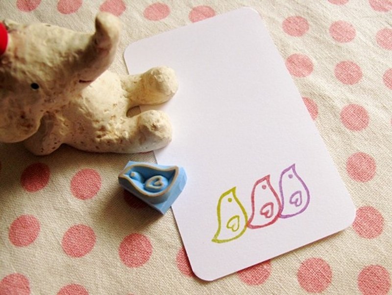 Apu handmade chapter chic mini bird stamp hand account stamp - ตราปั๊ม/สแตมป์/หมึก - ยาง 