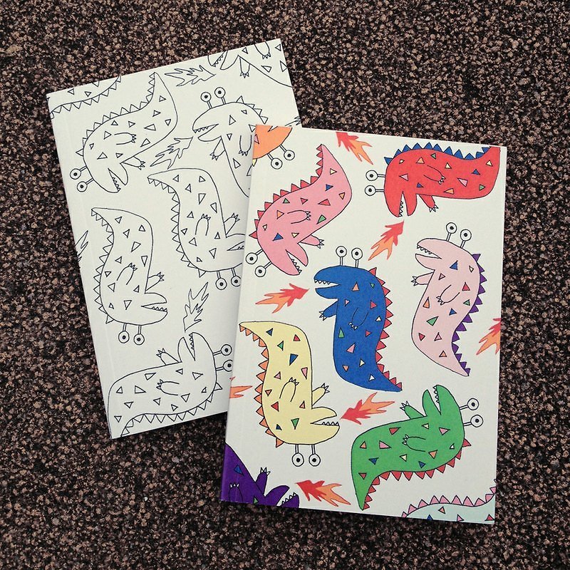 1/10 sticker book / dinosaur - สมุดบันทึก/สมุดปฏิทิน - กระดาษ หลากหลายสี
