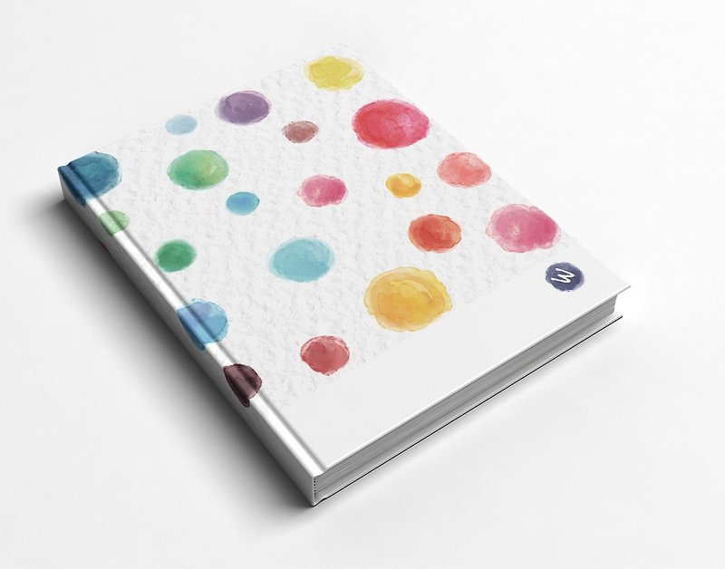 Rococo strawberry WELKIN hand-created handmade book/notebook/handbook/diary-colorful ink dots - สมุดบันทึก/สมุดปฏิทิน - กระดาษ 